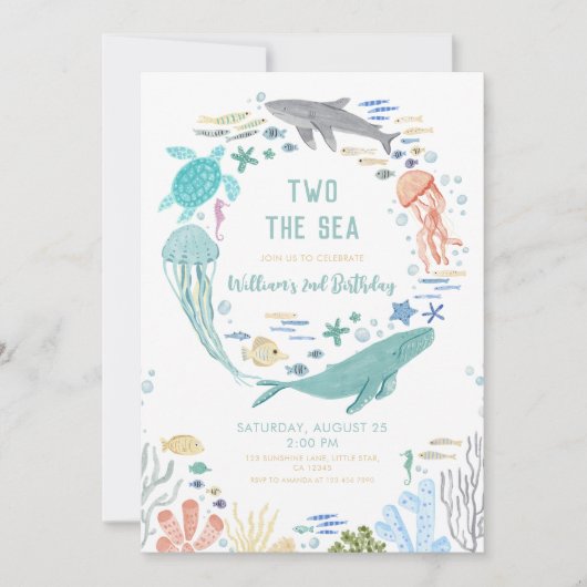 Twee De Zee Jongens 2e Verjaardag Kaart (Voorkant)