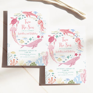 Twee De Zee Meisjes 2e Verjaardag Kaart