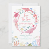 Twee De Zee Meisjes 2e Verjaardag Kaart (Voorkant)