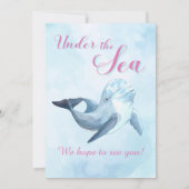 Twee de Zee Paarse Zeemeermin Meisjes 2e Verjaarda Kaart (Achterkant)