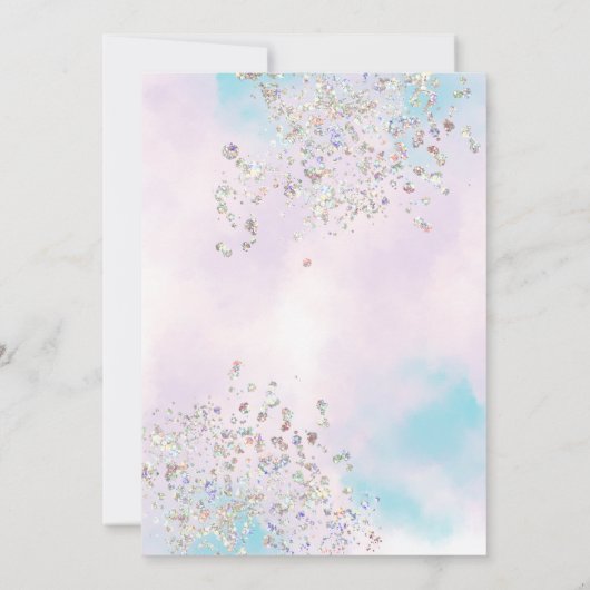 Twee de Zee Waterverf Zeemeermin Verjaardagsuitnod Aankondiging (Achterkant)