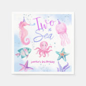 Twee De Zee Zeemeermin 2e Verjaardag Schattigee Oc Servet (Voorkant)