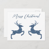 Twee deeg in Faux Blue Glitter look and Custom Tex Briefkaart (Voorkant / Achterkant)