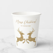 Twee deeg in Faux Glitter Kijk naar tekst Papieren Bekers (Voorkant)