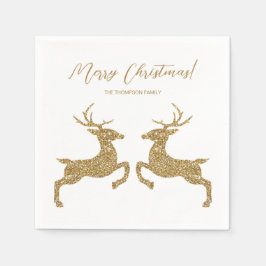 Twee deeg in Faux Glitter Kijk naar tekst Servet