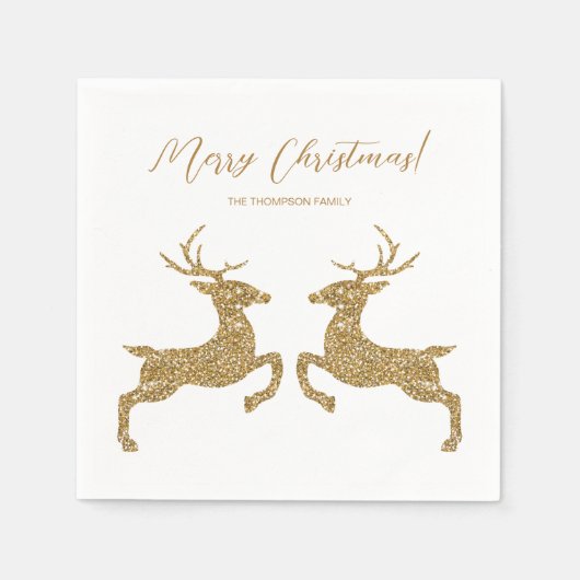 Twee deeg in Faux Glitter Kijk naar tekst Servet (Voorkant)