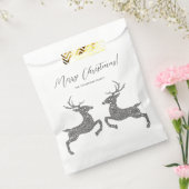 Twee deeg in Faux Silver Glitter met douanetekst Bedankzakje (Gezegeld)