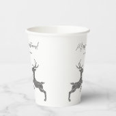 Twee deeg in Faux Silver Glitter met douanetekst Papieren Bekers (Links)