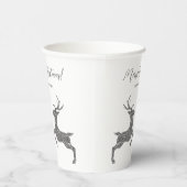 Twee deeg in Faux Silver Glitter met douanetekst Papieren Bekers (Rechts)