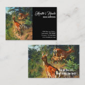 Twee deer en lul in de bosjacht visitekaartje (Voorkant / Achterkant)