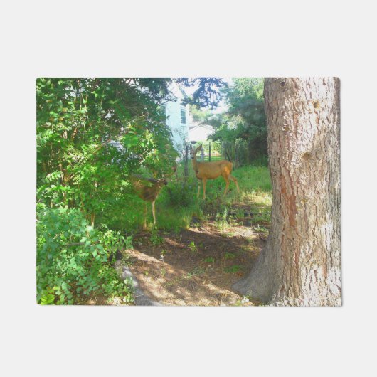 Twee Deer Wildlife Deuren Mat (Voorkant)