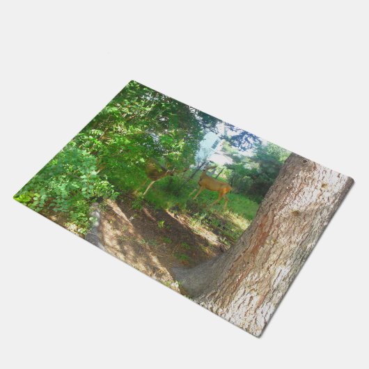 Twee Deer Wildlife Deuren Mat (Schuin)