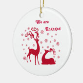 Twee deers in Love Verloving Ornament (Links)