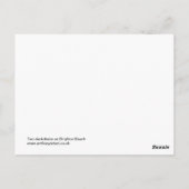 Twee dekletters op het strand briefkaart (Achterkant)