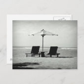 Twee dekstoelen op het strand briefkaart (Voorkant / Achterkant)