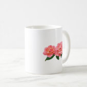 Twee delicate roze rozen koffiemok (Voorkant rechts)