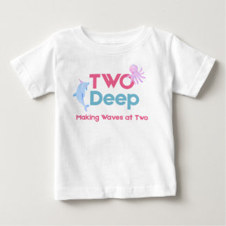 Twee Diepe Verjaardag Meisje T-shirt