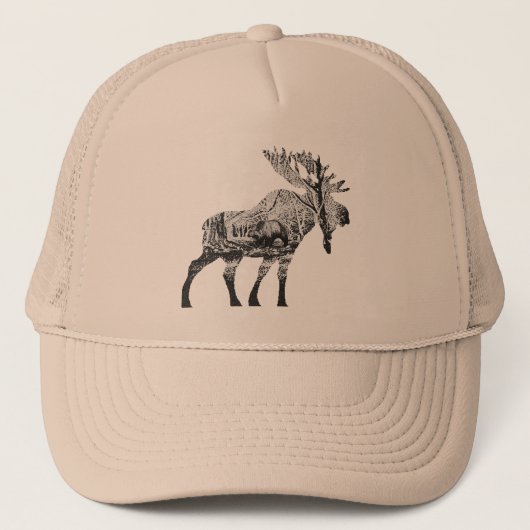 Twee dieren - Moose/Beer Trucker Pet (Voorkant)