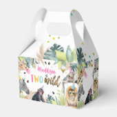 Twee dieren van de partij Wild Safari, meisje van Bedankdoosjes (Achterkant)