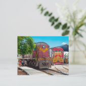 Twee diesellocomotives briefkaart (Staand voorkant)