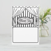 Twee Dimensional Comic Style Hartelijk dank Bedankkaart (Staand voorkant)