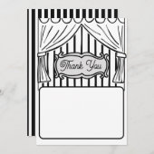 Twee Dimensional Comic Style Hartelijk dank Bedankkaart (Voorkant / Achterkant)