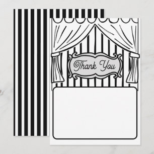 Twee Dimensional Comic Style Hartelijk dank Bedankkaart