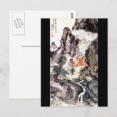 Twee divinities Dansen c. 1924 Japans schilderen Briefkaart (Voorkant / Achterkant)