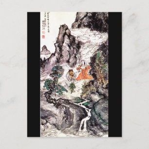 Twee divinities Dansen c. 1924 Japans schilderen Briefkaart