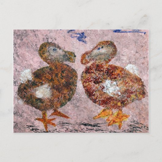 Twee Dodos Briefkaart (Voorkant)