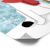 Twee Dog-kerstCarolers die in Snow zingen Poster (Hoek)