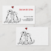 Twee Dogs Pet Sitting Visitekaartje (Voorkant / Achterkant)