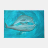 Twee dolfijnen die Wilde en Vrije in de Oceaan spe Deurmat (Voorkant)