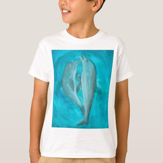 Twee dolfijnen die Wilde en Vrije in de Oceaan spe T-shirt (Voorkant)