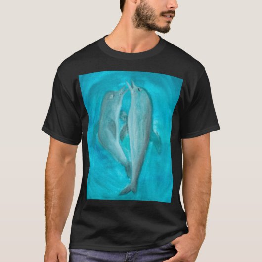 Twee dolfijnen die Wilde en Vrije in de Oceaan spe T-shirt (Voorkant)
