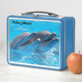 Twee dolfijnen in blauw water (In situ)