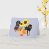 Twee dolfijnen in de herfst kaart (Gele Bloem)