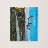 Twee dolfijnen legpuzzel (Verticaal)