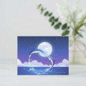 Twee dolfijnen zonder fles springen uit het water briefkaart (Staand voorkant)