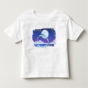 Twee dolfijnen zonder fles springen uit het water kinder shirts