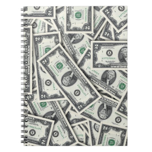 Twee Dollar Biljet Notitieboek (Voorkant)