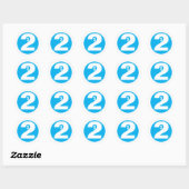 Twee dollar ronde sticker (Vel)