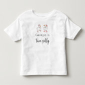 Twee domme gans roze verjaardag kinder shirts (Voorkant)