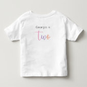 Twee domme gans roze verjaardag kinder shirts (Achterkant)