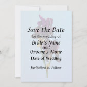 Twee donkere Paarse Irises sparen de Datum Save The Date (Voorkant)