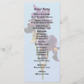 Twee donkere Paarse Irises Wedding Programme Programmakaart (Achterkant)