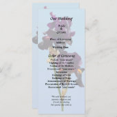 Twee donkere Paarse Irises Wedding Programme Programmakaart (Voorkant / Achterkant)