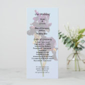 Twee donkere Paarse Irises Wedding Programme Programmakaart (Staand voorkant)