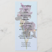 Twee donkere Paarse Irises Wedding Programme Programmakaart (Voorkant)