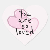 Twee door de hand getekend handschrift met een tap hart sticker (Voorkant)